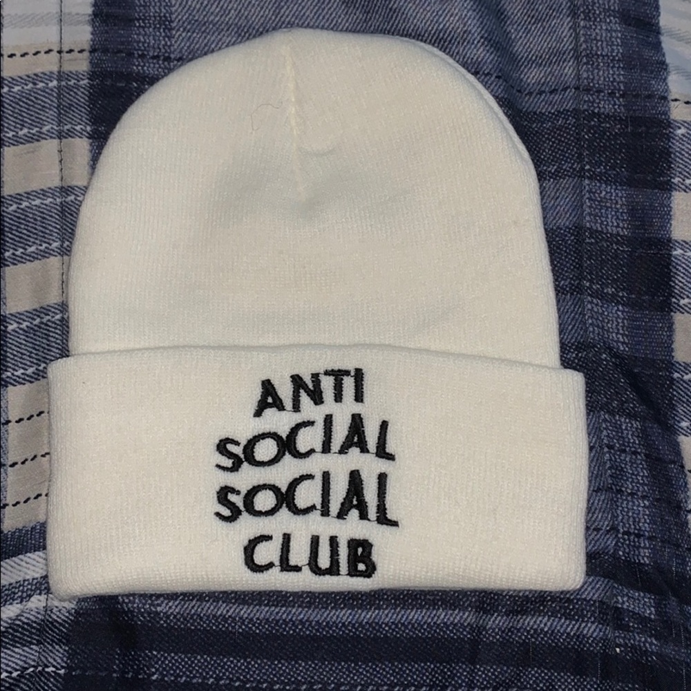 Anti Social Social Club Winter Beanie White